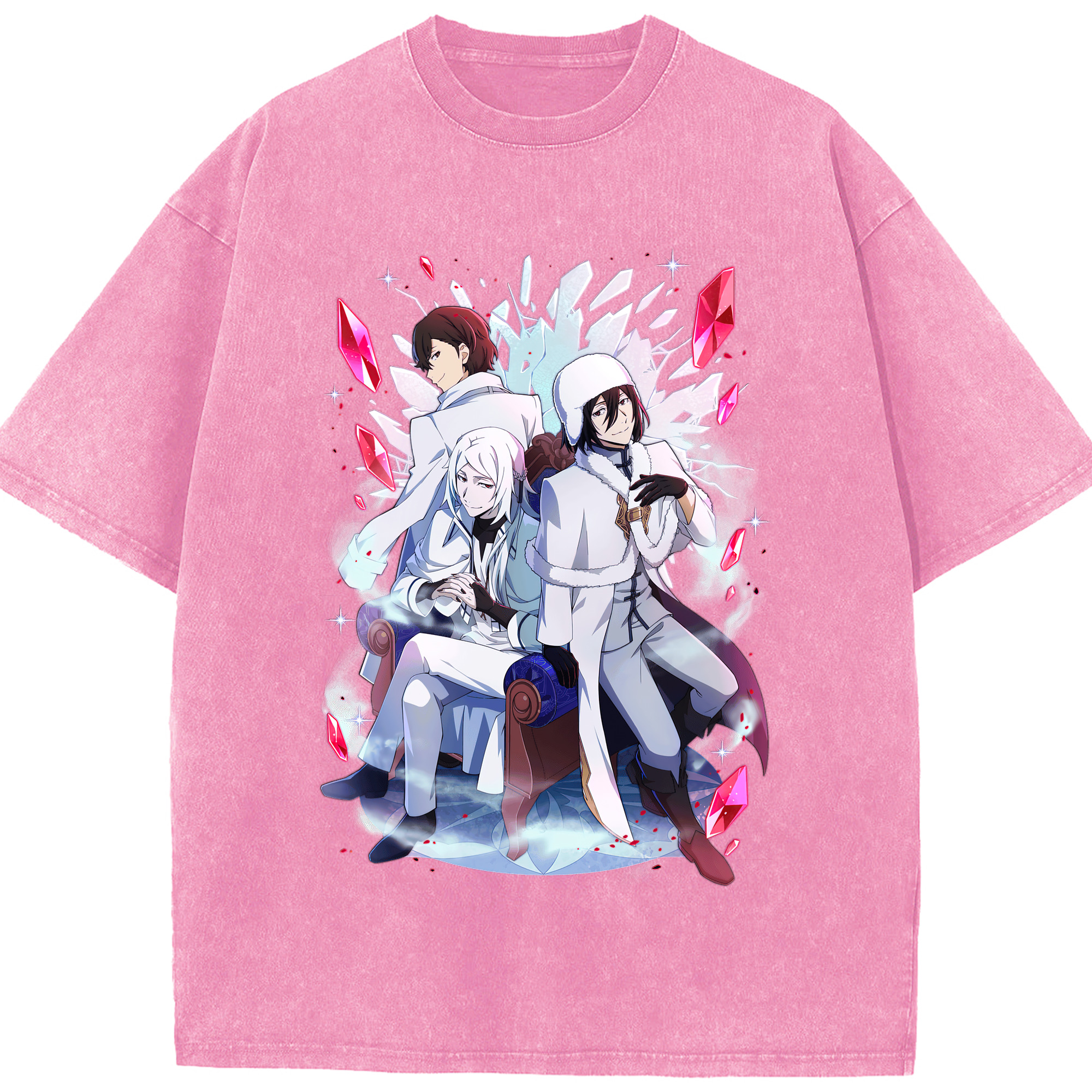 （画像用） 文豪ストレイドッグス Bungo Stray Dogs 綿100% ヴィンテージ風 半袖Tシャツ（フロントプリント）